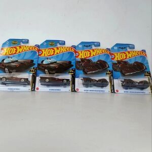 NIB Hot Wheels Batman Batmobile Diecast Limited Edition Set Cars Lot of Four